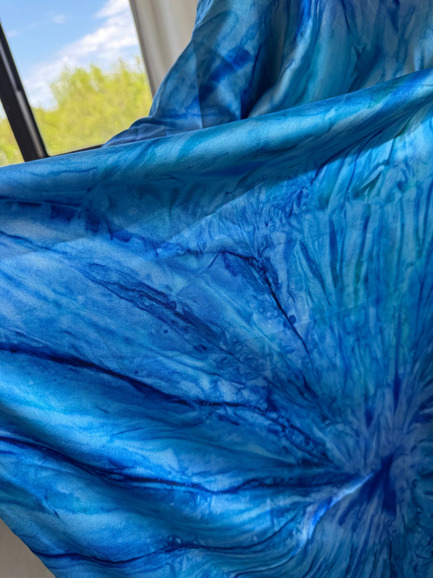 Boubou en soie "ombré" avec boutons